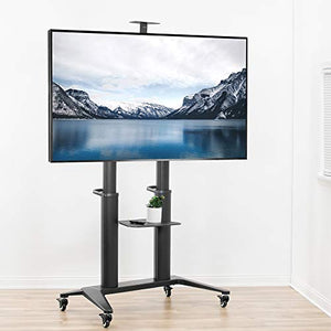 VIVO Mobile TV Cart for 32-120 inch Screens up to 308 lbs, Black, STAND-TV120B
