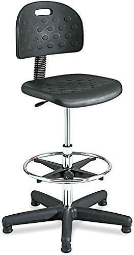 Safco Products 6680 Soft Tough Economy Workbench Chair (Optional arms sold separately), Black