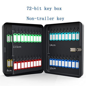 FSDGHSD Combination Lock Keys Cabinet Security Storage Box Organizer Holder Locked Key Box Wall Mount Steel 72 Slots