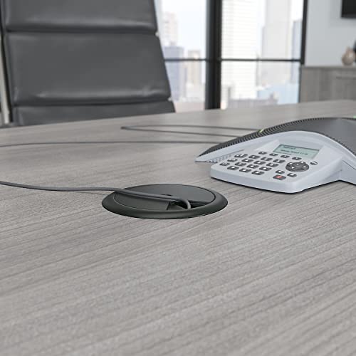 Bush Business Furniture Boat Shaped Conference Table - 6 FT Platinum Gray Table for Office Boardrooms