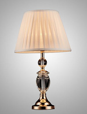 SSBY SL Iron Desk Lamp with Crystal Pillar Cloth Shade Classic Lighting , 110-120v