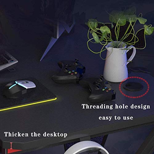 XUERUIGANG 39 inches Gaming Desk Computer Gamer Desk Large Computer Desk Workstation Office PC Desk, Easy Installation (Black)