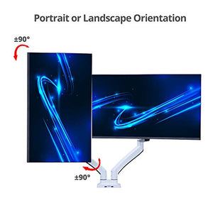 SIIG Dual Monitor Desk Mount, 17" to 35", USB 3.0 and Audio Extend Ports, Fits Two Flat/Curved Monitors, Load Bearing 33 lbs max Each, VESA 75x75 100x100, C-Clamp and Grommet Base (CE-MT3211-S1)