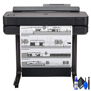HEWLETT PACKARD DesignJet T650 24" Large Format Plotter Printer (5HB08A) + Deluxe Cleaning Set - Base Bundle