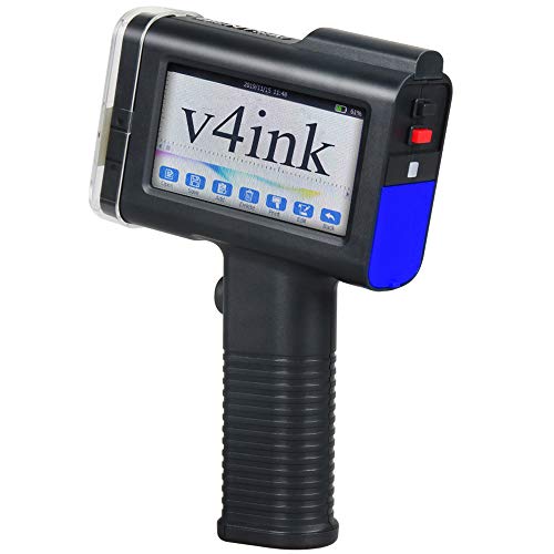 Handheld Portable Printer Labeler v4ink BENTSAI BT-HH6105B2 with 4.3 Inch HD LED Touch Screen use for QR-Code Barcode Production Date Logo Batch Series Number Print on Card Bag Box Wood Glass Plastic