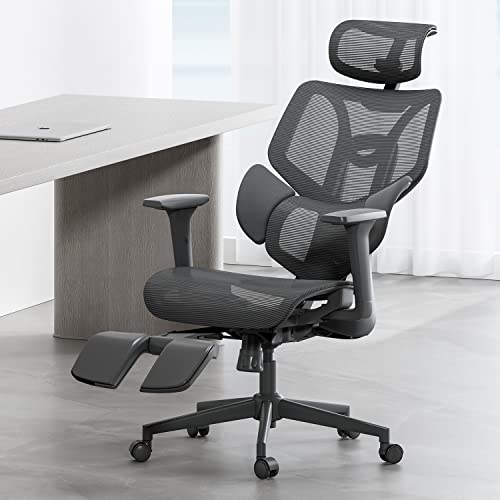 Hbada E3 Ergonomic Office Chair with Lumbar Support, Seat Depth Adjustment, and Footrest
