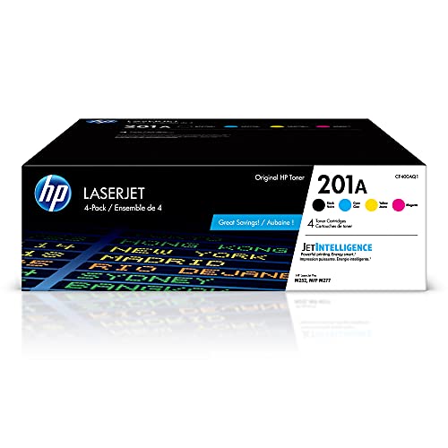 HP 201A | CF400AQ1 | 4 Toner-Cartridges | Black, Cyan, Magenta, Yellow | Works with HP Color LaserJet Pro M252dw, M277 series