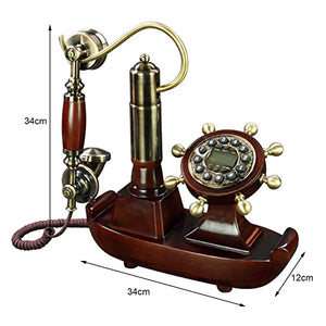 None European Style Retro Telephone Vintage Corded Phone Home Dial with Retro Ringtones