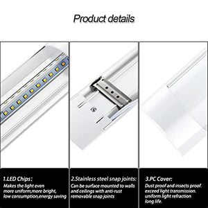 HLASMSPE LED Integrated Tube Light 40W 3200K Warm White Shop Lights (10 Pack)