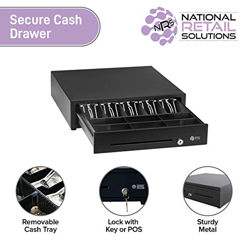 NRS Cash Register for Small Businesses (USA ONLY)- POS System Bundle Includes -Merchant Touch Screen Monitor, Customer-Facing Display, Barcode Scanner, Cash Drawer and Receipt Printer