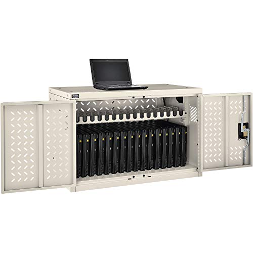 16-Device Charging Cabinet, Putty, Unassembled