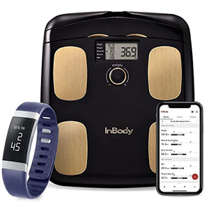 InBody Bundle - H20N Smart Full Body Composition Analyzer Scale (Midnight Black) + Band 2 Activity Tracker with Body Composition, Sleep Monitor, and Notifications (Modern Navy)