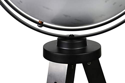 Replogle Willston - Gray Globe with Black Metal Tripod Stand, Adjustable Height, Floor Globe, Detailed, Up-to-Date Cartography(16"/40cm Diameter)