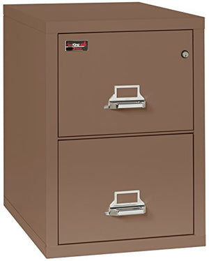 FireKing Vertical File Cabinet 29.9" H x 19" W x 31.19" D Tan