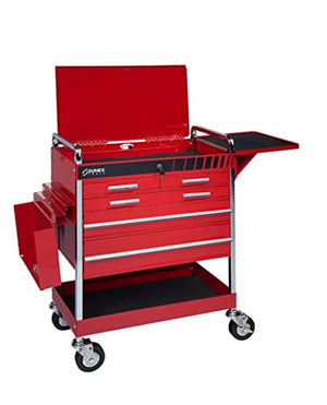 Sunex Tools 8045 Professional 5 Drawer Service Cart with Locking Top- Red