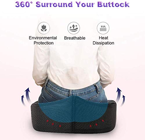 Seat Cushion and Lumbar Support Pillow Orthopedic for Office Chair - Relieve Lower Back Pain, Women