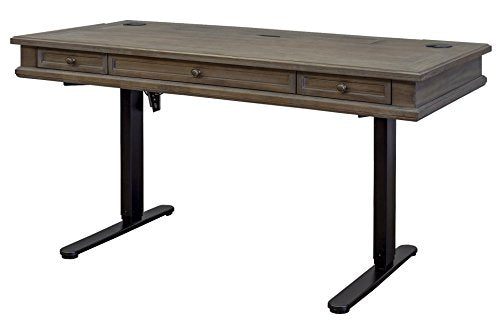 Martin Furniture IMCA384T-KIT Complete Sit/Stand Desk, Weathered Dove
