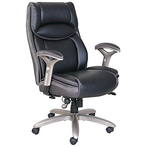 Serta Smart Layers Jennings Super Task Big and Tall Chair, Black/Slate