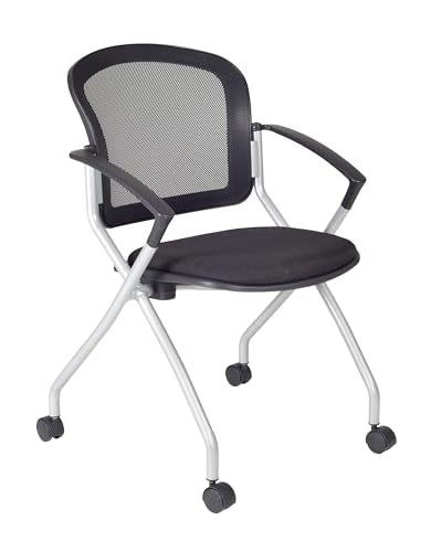 Regency Flip Top Mobile Training Table with Modesty and Cadence Chair Set - 84 x 24 inch Grey