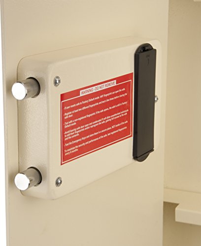 Barska AX12880 White Biometric Fingerprint Security Wall Safe 0.83 Cubic Ft