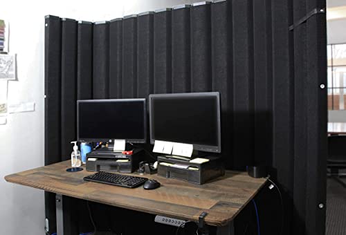 VERSARE VersiPanel Acoustical Partition Wall - Sound Panel Room Divider, Gray, 8' x 6'6