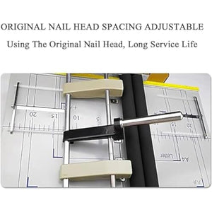 None Folding Binding Machine, Automatic Booklet Maker with Adjustable Spacing and Removable Positioning Baffle