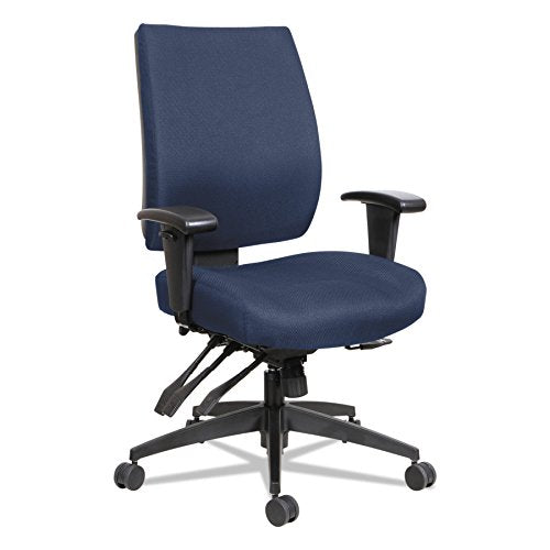 Alera ALEHPM4202 Wrigley Series High Performance Mid-Back Multifunction Task Chair, Blue
