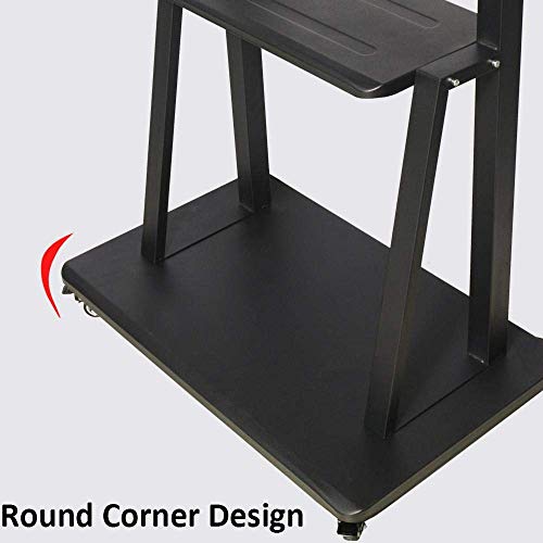 YokIma Stainless Steel Swivel TV Floor Stand for 70-120 Inches TVs, Black - Max Vesa 1200x600mm (Style #3)