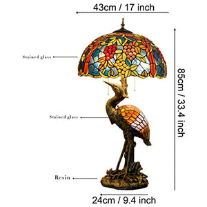 MaGiLL Vintage Style Tiffany Desk Lamp 17 Inches (B)