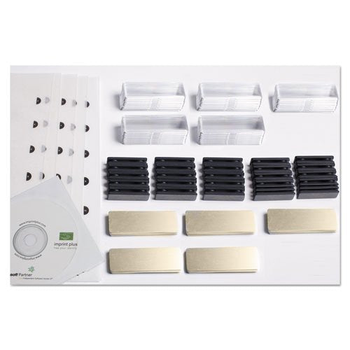 The Mighty Badge Name Badge Bulk Kit, 50 Pack, Gold (IPP900747)