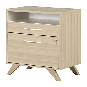 South Shore Helsy 2-Drawer Lateral File Cabinet in Soft Elm and White