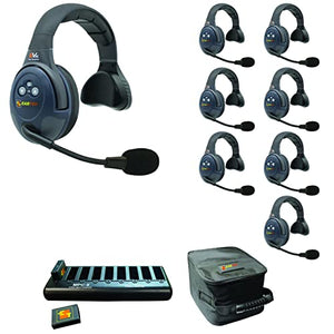 EARTEC Evade EVX8S Full Duplex Wireless Intercom System with 8 Dual Speaker Headsets