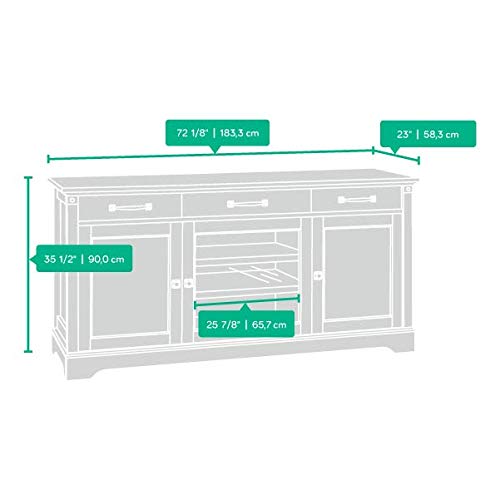 Sauder 422156 Carson Forge Credenza, Coffee Oak Finish