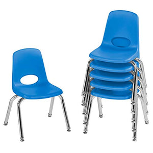 Factory Direct Partners Stack Chair, 12 inch, Blue