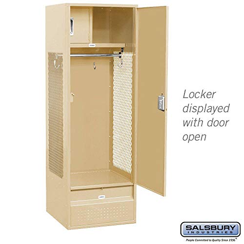 Salsbury Industries 71024TN-U 6ft High 24in Deep Unassembled Metal Locker - Tan Brown