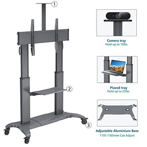 NB North Bayou Mobile TV Cart for 70-110 inch TVs up to 200lbs CF100-B