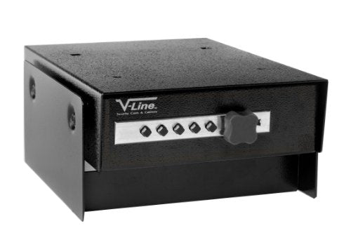 V-Line 2597-S Desk Mate Keyless Security Box with Quick Release Mounting Bracket (Black)