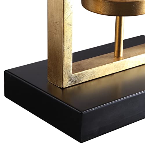 Uttermost Cielo Antique Gold Leaf 3-Light Floor Lamp