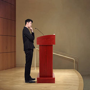 None Wood Lectern Stand Up Desk for Church School Presentation