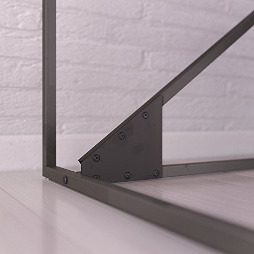 Bush Furniture Refinery 50W Industrial Desk with A Frame Bookshelf and File Cabinets in Rustic Gray