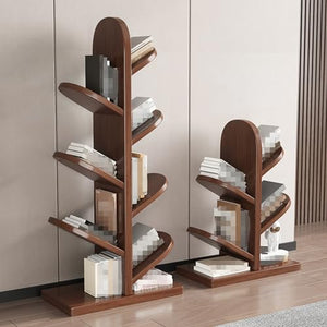 JacCos Large Capacity Floor-Standing Wooden Book Display Rack, 4/7/9-Tier Magazine Holder