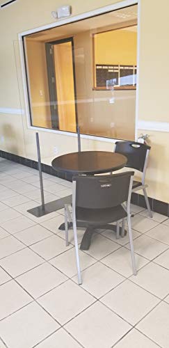 Plexiglass Partition Dividers 61”H x 48”W - Clear Screens Sanitation Walls/Great for Offices, Salons, Clinics, Nail Salons, and Restaurants (Black)