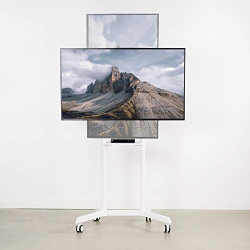 VIVO Premium TV Cart for 32-88" Screens up to 154 lbs, White, STAND-TV02PW
