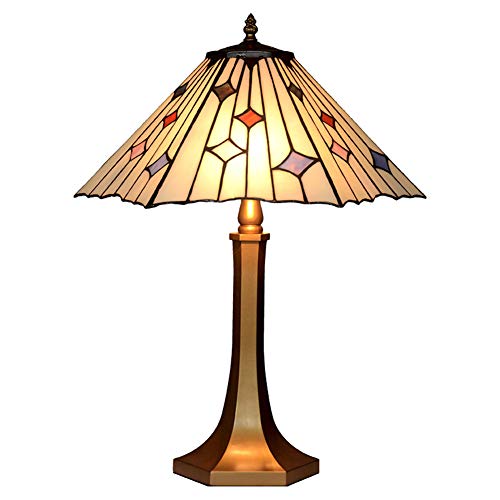 Tiffany Style Desk Lamps, European Retro Bedroom Bedside Desk Lamps Living Room Decoration Light for Bedroom Study Reading Office
