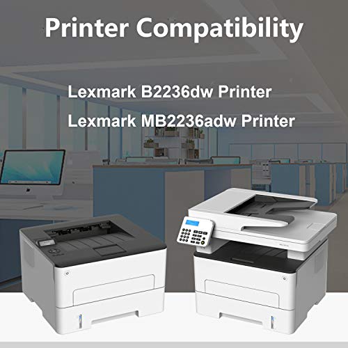 3 Black Remanufactured Cartridge B2236 B221H00 Toner Cartridge Compatible for Lexmark B2236dw MB2236adw Printer,Sold by TopInk