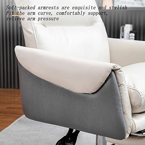 CBLdF Boss Chair High Backrest Managerial Executive Chair with Footrest, Adjustable Height Swivel (Orange/Gray)