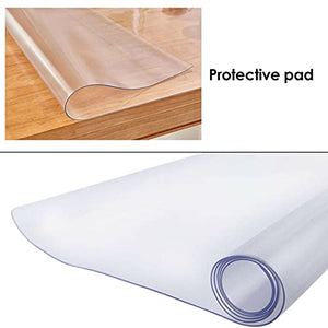 ZWYSL Clear Floor Mats Vinyl Chair Mat for Hard Floors Waterproof Non-Slip Scratch Resistant (Clear-1.5mm, 180x250cm)