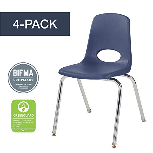 Factory Direct Partners School Stack Chairs Set - 18" and 16" Stacking Student Seats