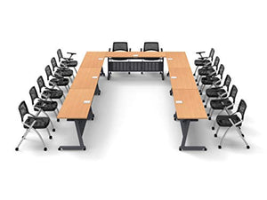 Team Tables 14 Person Folding Training Meeting Seminar Classroom Tables with Power+USB Outlet