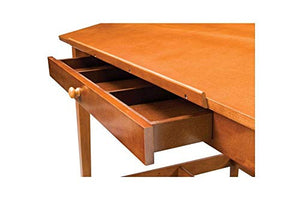 Natural Birch Veneer Drawing Table - 48" X 36" Medium Stain Finish Dimensions: 48"W X 36"D X 34"H Weight: 90 Lbs